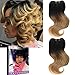 Emmet Brazilian Hair Extension Ombre Color Can be Dyed and Permed Body Wave Easy Installing&Sewing 8Inch Short 7A 100% Human Hair Weave 2PCS/Lot 50g/Piece, with Hair Care Ebook (1B/27)