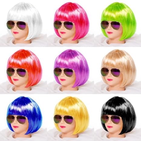 Cabaret Perücken Bob Afro Perücke Karneval Fasching Kostüm Chique Babe Locken
