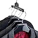 HANGERWORLD Pack of 6 Black Plastic Space Saving Garment Hangers - Holds upto 12 Coat Hangers - 8.9 Inches