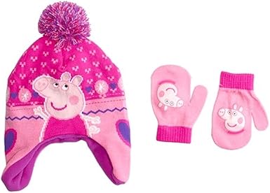 toddler girl hat and mittens set