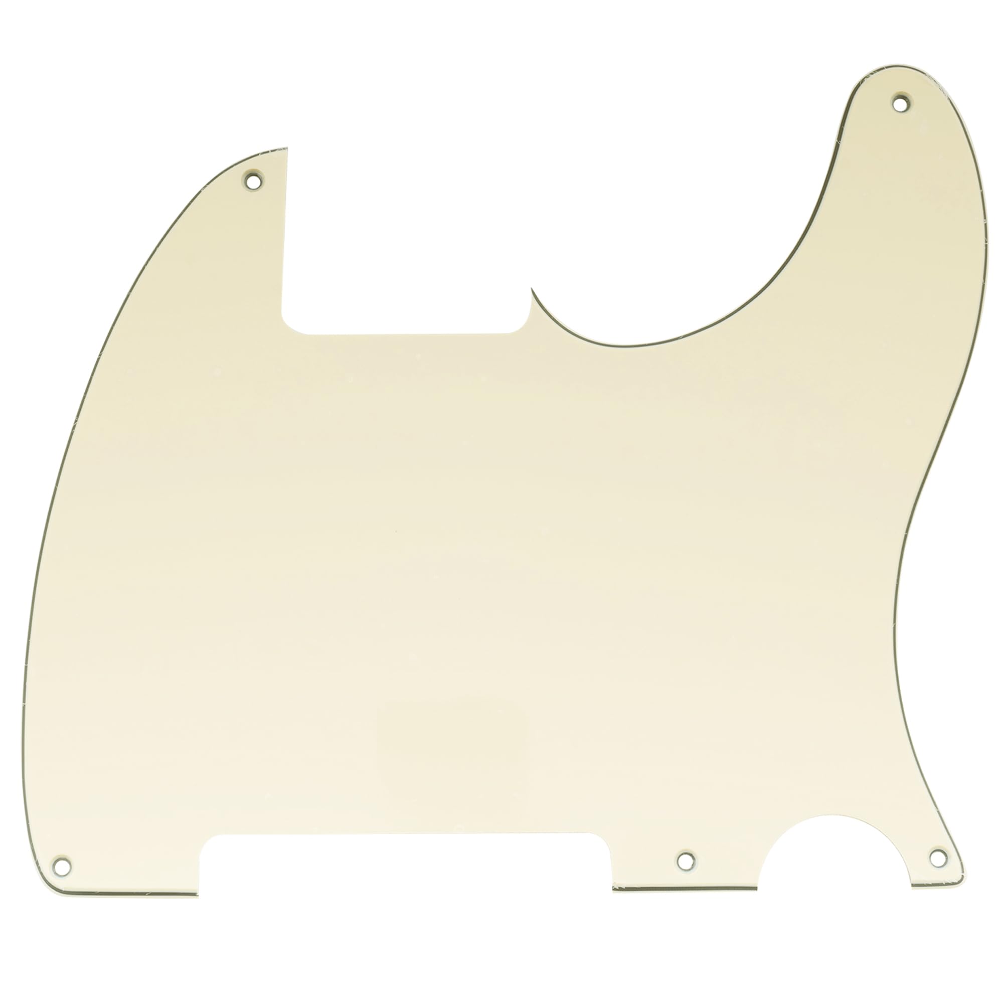 Musiclily 5 Hole Tele Pickguard Blank for Fender USA/Mexican Telecaster Esquire Guitar, 3Ply Cream — image 1