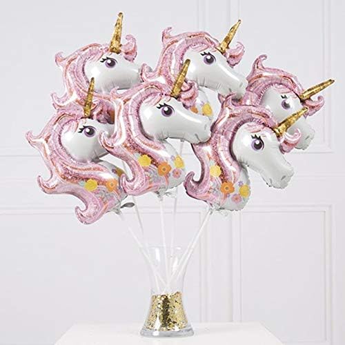 10pcs Mini Rainbow Unicorn Air foil balloons baby shower cartoon animal balloon birthday party wedding Decoration Kids Toys Ball