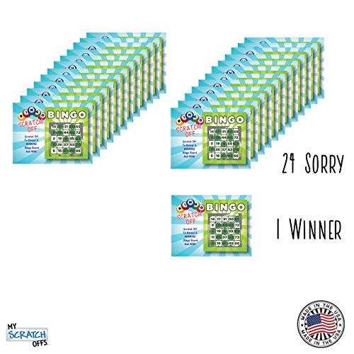 Bingo Scratch Off Game Cards 26 Cards (24 Non Bingo, 2 Bingo) Casino
