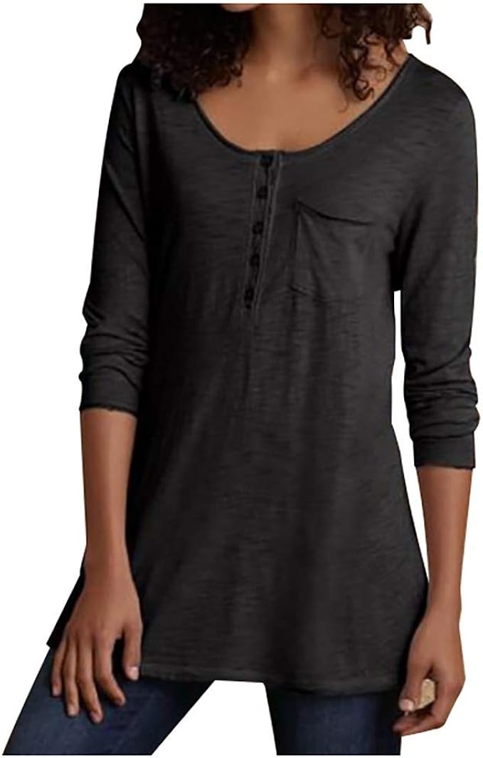 maglietta manica lunga con bottoni