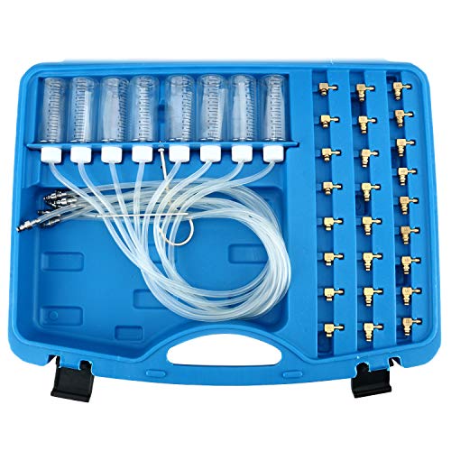 FreeTec Diesel Flow Meter Kit & Adapter 8 Cylinder Plastic Rail Set Common Rail Adaptor Test Tool