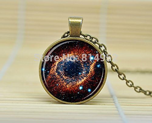 VintaStore Art Glass Necklace Nebula Pendant Nebula Necklace Galaxy Necklace Space Pendant A1213