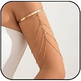 Lyfange Gold Arm Cuff for Women Layered Crystal Tassel Upper Arm Cuff Multi-layered Bikini Rhinestone Armlet Adjustable Stackable Minimalist Armband Summer Beach Jewelry