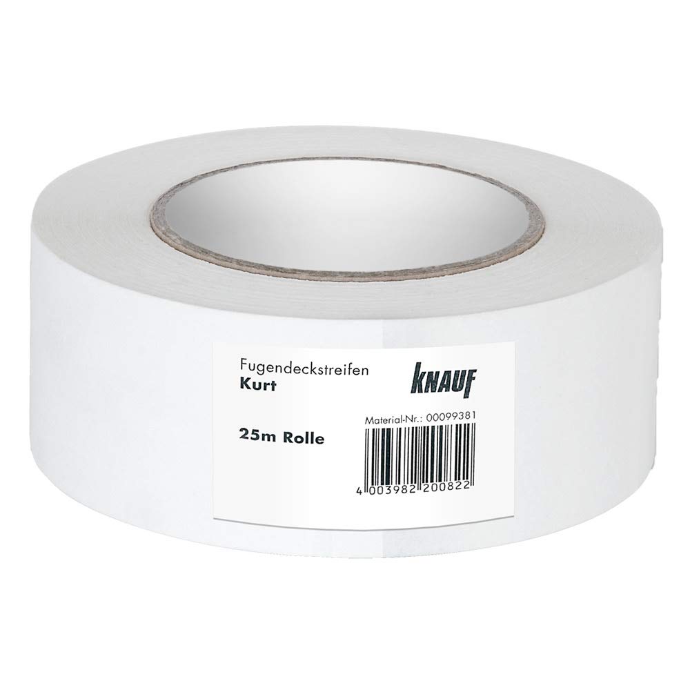 Knauf Kurt Tear-Resistant Reinforcement Strip for Filling Plasterboard/Plaster Fibreboard: High-Strength Fibre Tape 25 m