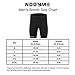 NOOYME Men's Cycling Shorts with 3D Padded Jet Black with Color Block Design Bike Shorts