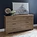 South Shore Fusion 6-Drawer Double Dresser, Rustic Oak