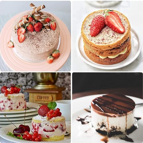 xocome Baking Pans - Set of 3 Round Cake Pans - 4/7/9 Inch - Non-Stick and Leak Proof Coating - Great for Baking Cheesecakes