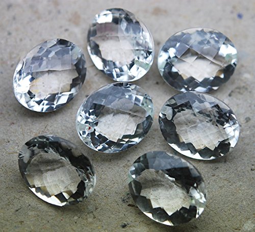 Natural Rock Crystel Faceted Oval Briolettes Calibrated Size 17x14mm 5 Match Pair