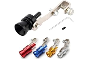 INBOXXE Exhaust Pipe Oversized Roar Maker for Cars and Motorcycles, Car Turbo Sound Whistle Car Exhaust Sound Booster, Exhaust Tailpipe Blow Off Valve Bov Aluminum Universal Auto Accessories (S, Black)