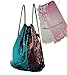 Mermaid Sequin Backpack Glittering Outdoor Shoulder Bag, Winmany Magic Reversible Glitter Drawstring Backpack , Fashion Bling Shining Dance Bag, Sports Backpack Bag