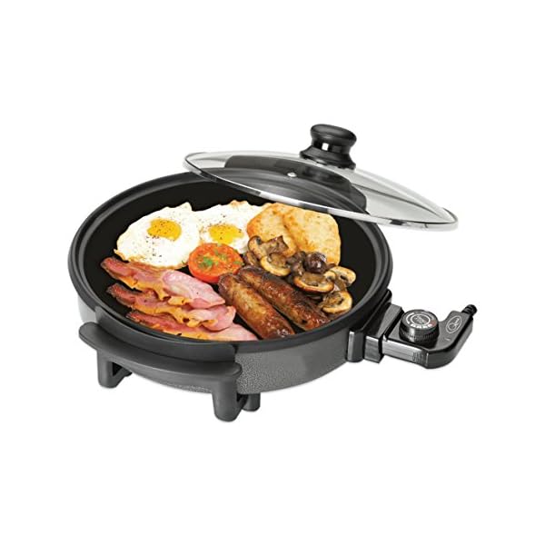 Quest 35500 40cm Multi-Function Electric Cooker Pan with Lid/Adjustable Thermostatic Control/Non-Stick Aluminium…