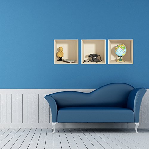 Ambiance 3D Effect Globe and Telephone Handset Sticker 30 x 90 cm