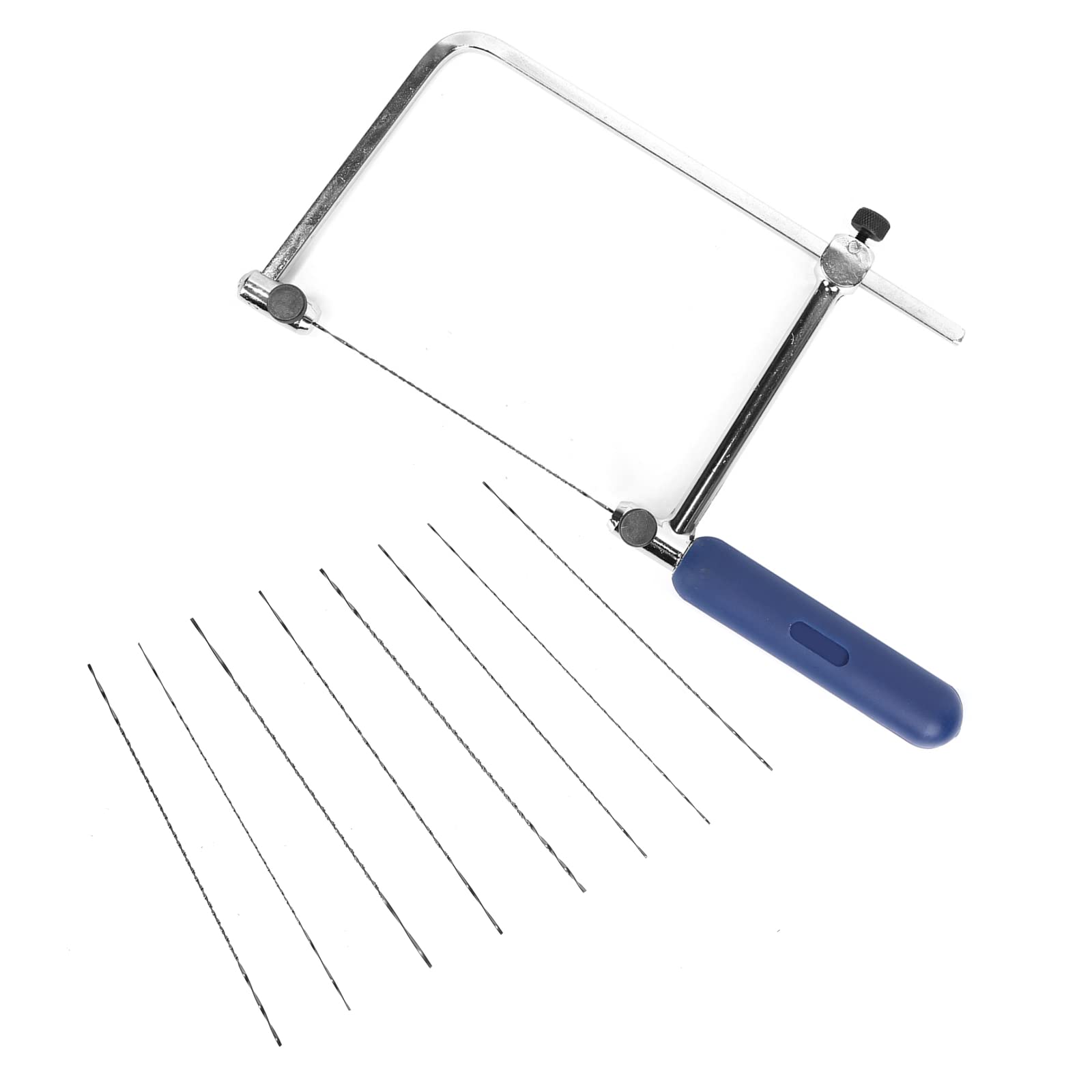 Ruimou 1Set 4"U-Shaped Hand Saw Cutting Jigsaw Band 8 Saw Blades(#01~#08) for DIY Jewelry, Model, Wood, Acrylic, Metal, Badge Styling