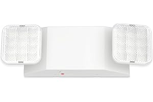 LED FLYING DIRECT LED Emergency Lights with Battery Backup, Two Head Adjustable LED Emergency Square Lighting, Commercial Emergency Light, 120-277V AC, UL Listed,Hardwired Emergency Exit Light Fixtures for Business