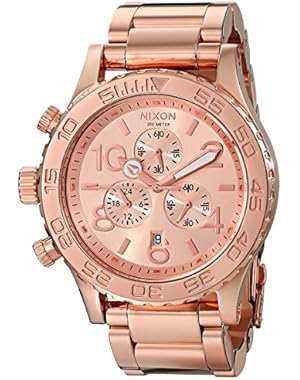 Quartz Stainless Steel Watch, Color:Rose Gold-Toned (Model: A037-897)