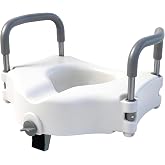 SUCCU Raised Toilet Seat with Handles, Toilet Seat Riser for Seniors | Adjustable Height &amp; Width, Cozy Padded, 300lb Capacity, Handicap Toilet Seat for Elderly