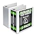 Samsill Durable 5 Inch Binder White D-Ring Binder/Customizable Clear View Binder/Bulk Binder 2 Pack/White 3 Ring Binder 5 inch, MP26407