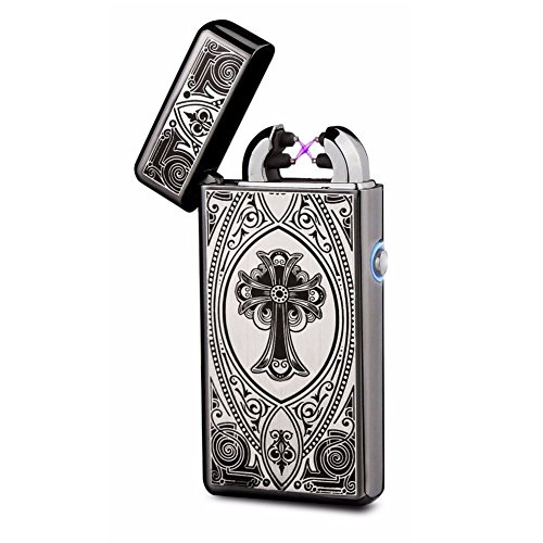Usb rechargeable plasma lighter flameless butane free windproof p…