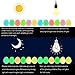 Ohuhu 100 PCS Colorful Glowing Garden Pebbles, Glow in The Dark Decorative Stones for Walkways & Decor, Solar Power Luminous Stones Glowing Rocks for Plants Pot, Fish Tank etc