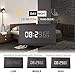 Warmhoming Wooden Digital Alarm Clock with 3 Levels Adjustable Brightness, Acoustic Control Clock with Time Temperature and Humidity (Black)