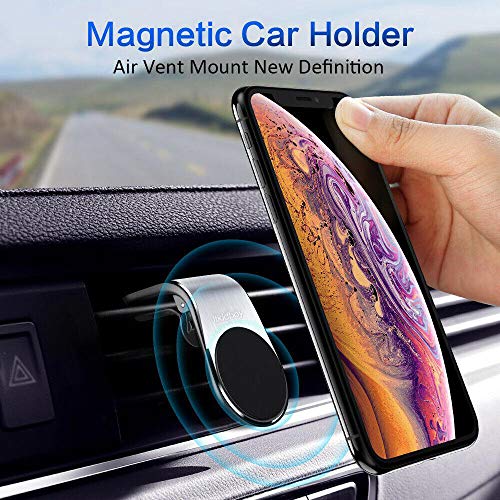 Magnetic Car Phone Holder (2 Packs), Magnet Universal Vent Mobile Navigation 360 Degree Rotation for iPhone Xs Max XR X 8 7 6 Plus Samsung Galaxy Note 10+ 10 S10 S9 S8 etc