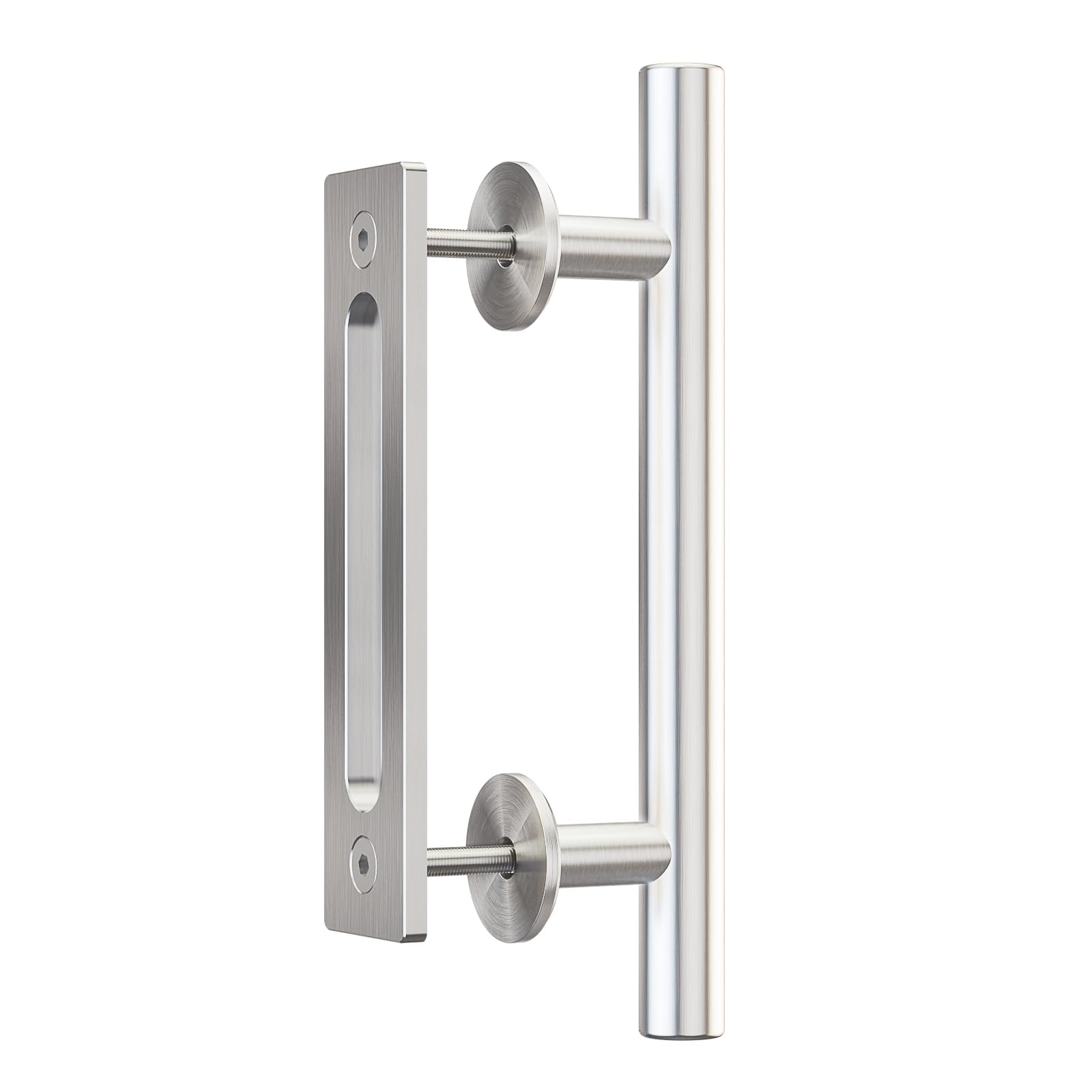 LTIYITL 30 cm Stainless Steel Sliding Door Handle Barn Door Handle Modern Silver (1 Piece) — image 1