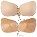 Women's Strapless Bra Self Adhesive Silicone Push Up Reusable Backless Bras with Drawstring