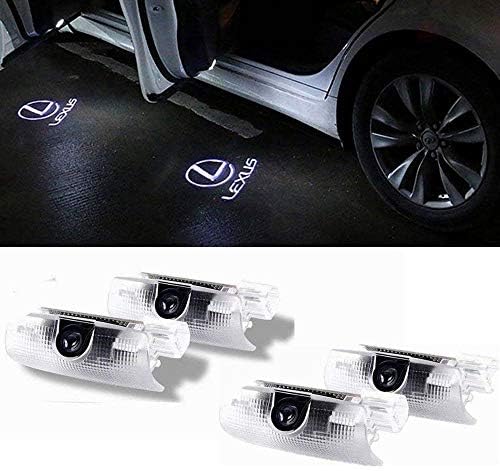 biukpci Car LED Door Light Projector Ghost Shadow Welcome Lamp for Lexus RX/ES/GX/LS/LX/IS Series 4 Pack