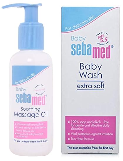 SebaMed Baby Massage Oil, 150ml & Baby Cream, Extra Soft, 200ml Combo