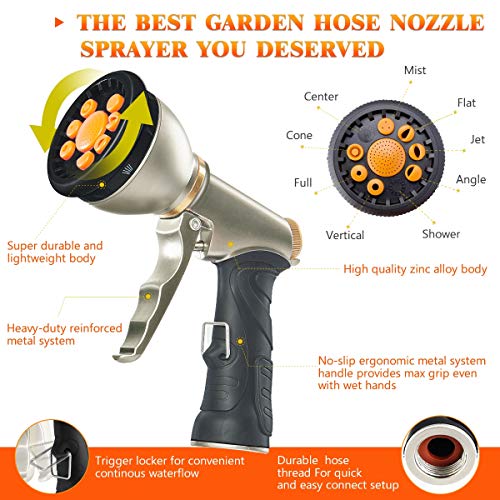 BLAVOR Expandable Garden Hose 100ft Flexible Lightweight Water Hose Strongest Expanding Hose with 10-Way Heavy Duty Zinc Water Spray Nozzle & 2-Way Splitter [ 2019 New Upgraded ] - Thumbnail 3