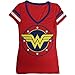 DC Comics Wonder Woman Logo Juniors V-Neck T-Shirt