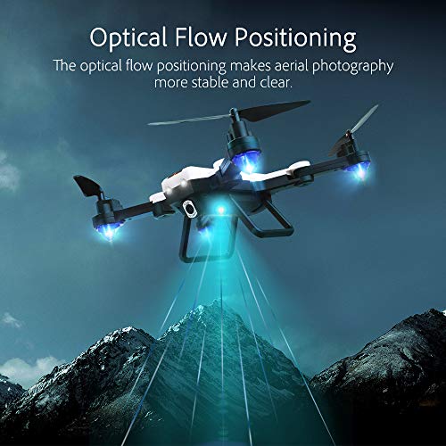 HAOXIN F22G FPV RC Quadcopter with Foldable Drone with HD Camera Optical Flow,720P 2MP Camera Long Range Outdoor Helicopter Easy to Fly Drone Route Planning, Long Life Battery for Adaults.