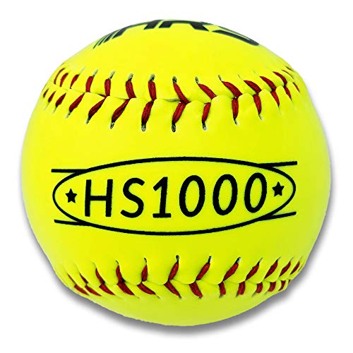 Hit Run Steal Softball Bucket with 12 Inch Fast Pitch Softballs. Comes