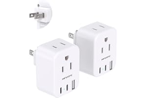US to Japan Plug Adapter, HANYCONY Japan Power Adapter with 2 Outlets 3 USB Ports(2 USB C), Travel Plug Adapter for Amercian USA to Japanese China Canada Mexico Philippines Peru, 2 Pack