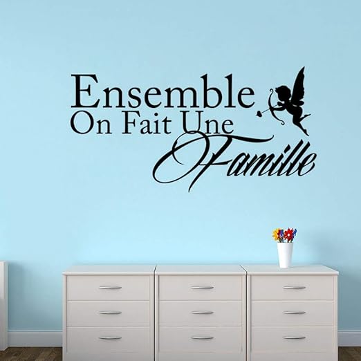 Amazon Com Mikayut Wall Sticker Inspirational French Citation Ensemble On Fait Une Famille Decals Living Room Home Decor Home Kitchen Amazon Com Mikayut Wall Sticker Inspirational French Citation Ensemble On Fait Une Famille Decals Living Room Home Decor Home Kitchen