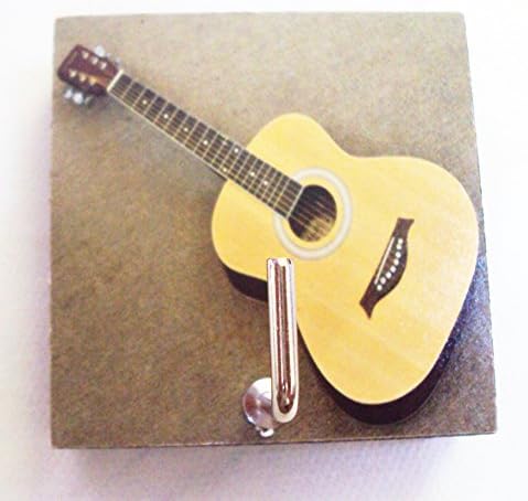 Agility Home Decor Bedroom Kitchen Wall Hanger Hat Bag Necklace Key Hand Towel Adhesive Wood 2.36" x 2.36" Small Hook Guitar's Photo