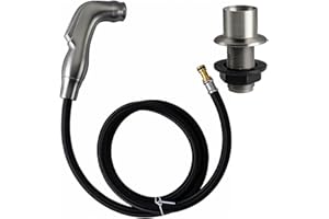 HANSENGROYI Kitchen Sink Side Sprayer for Moen Universal Kitchen Sprayer Replacement, Side Sprayer Replacement, Sink Sprayer Head with Hose and Holder, Kitchen Replacement Side Sprayer (Brushed)