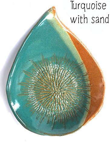 Garlic Grater, Handmade, Ceramic, Ginger Grater (Turquoise with Sand)