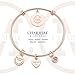 A true friendship is a journey without an end Womens Charm Bangle Bracelet Jewelry Gifts