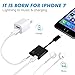 Lightning to 3.5 mm Headphone Jack Adaptor, iPhone 8/8 Plu /7/7 Plus Headphone AUX Adapter Dual Function 8 Pin Lightning to 3.5mm Audio Splitter, Support iOS 11 and Before (No Calling Function) (Back)