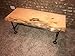 Handcrafted SRLWerks Industrial Pipe & Wood Coffee Table Live Edge Rustic Vintage Coffee Tables — House Modern Coffee Table — Natural Wood Coffee Table — Living Room Furniture (Natural)