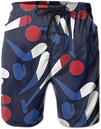 Curling Dutch Flag Silhouette Men Swim Beach Shorts Stretch Sweatpant Running Pants With Pockets