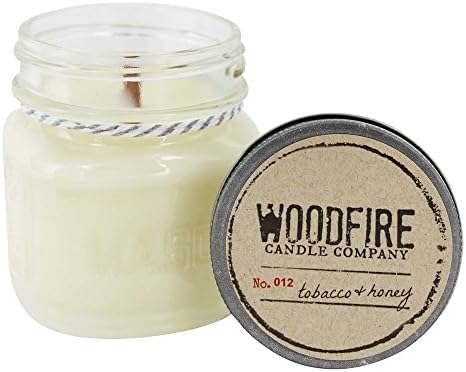 Woodfire Candle Company - Mason Jar Soy Candle No. 012 Tobacco Honey - 8 oz.