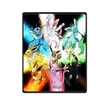 Fashion press Creative Blanket Pokemon Eevee Blanket 40x50 Inch Fleece Blanket Sheet Throw Bedding Blanket Fleece Throw Blanket Baby Blanket Travel Blanket Indoor / Outdoor