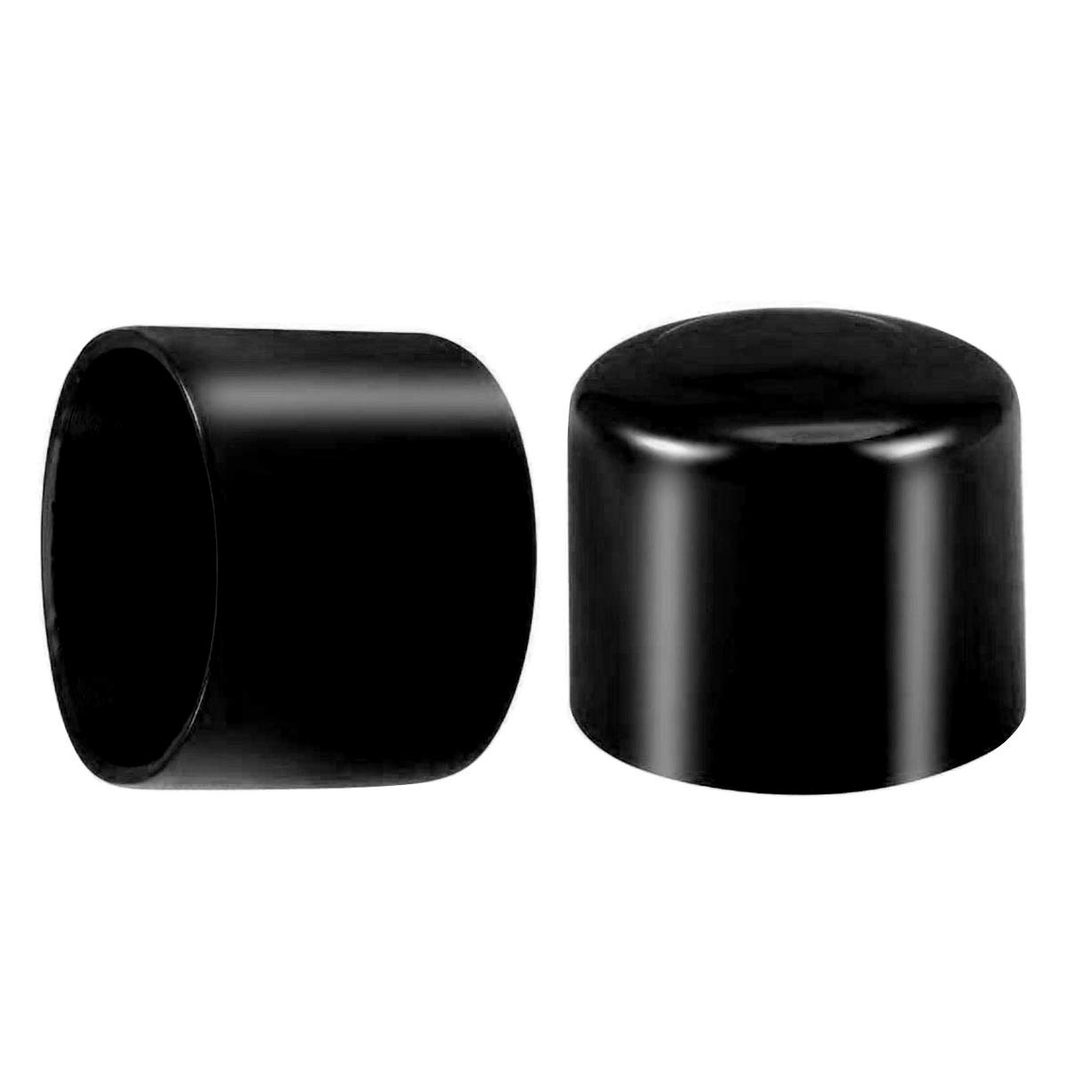 50 Pcs Screw Thread Protectors, PVC Rubber Round Tube Bolt Cap Plastic End Cap Cover Thread Protectors Black, Inner Dia 60mm — image 1