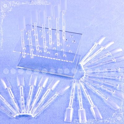 32 Tips Clear Nail Practice Stand Polish Display Tool Nail Art by profashionail